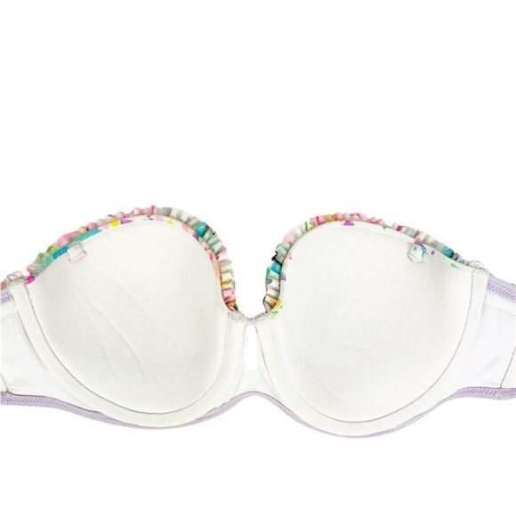 Victoria’s Secret Swim White Pastel Bikini 32D Top/M Bottom - Picture 3 of 6